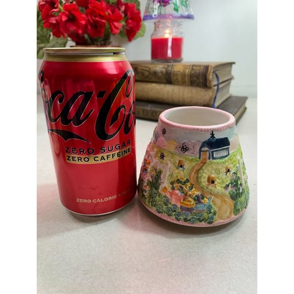 Yankee Candle Small Ceramic Shade Spring Floral Honey Bees Easter Bunnies - Picture 9 of 9